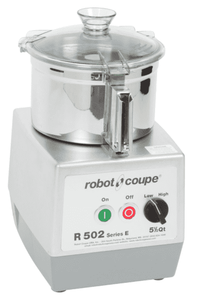 Robot Coupe R502 Combination Continuous Feed Food Processor with 5.5 Qt. Stainless Steel Bowl - 3 hp