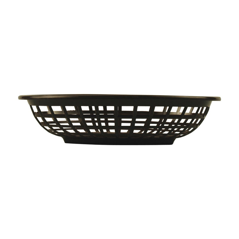 Tablecraft 1071BR 8" Oval Brown Plastic Basket