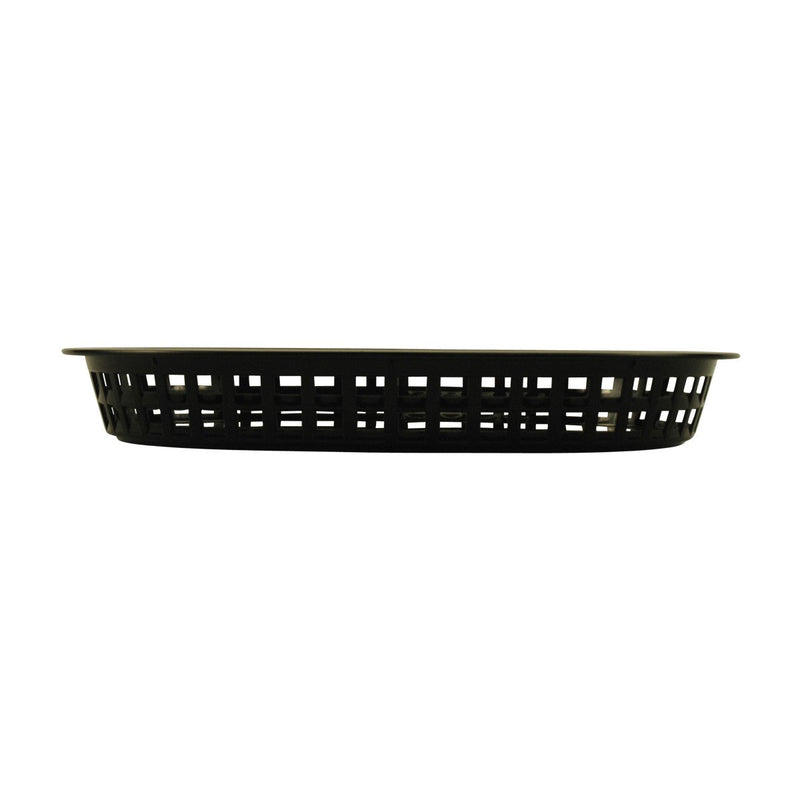Tablecraft 1076BK 10" Oval Black Plastic Basket