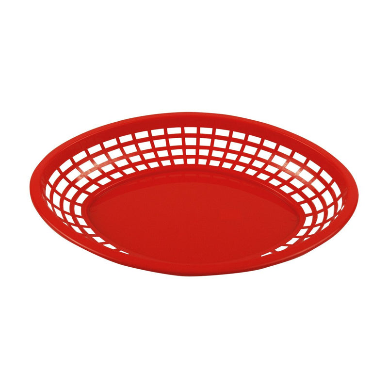 Tablecraft 1084R 11.75"X8-7/8" Oval Red Jumbo Basket