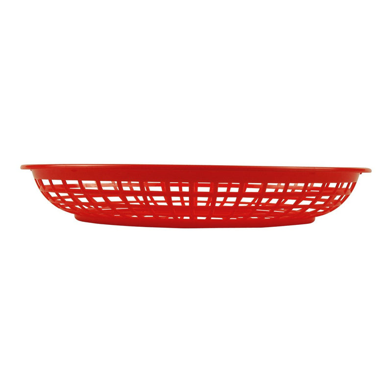 Tablecraft 1084R 11.75"X8-7/8" Oval Red Jumbo Basket