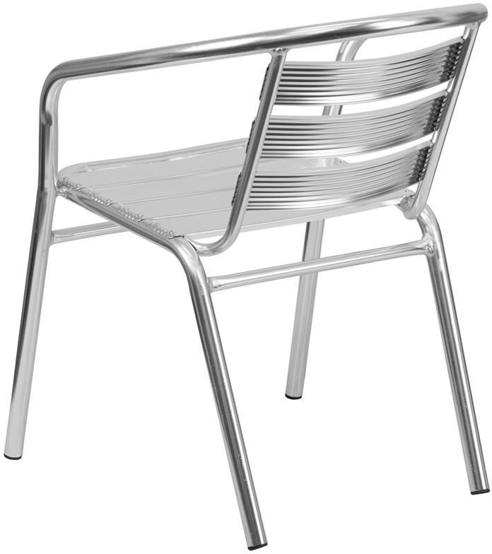 Flash Furniture TLH-1-GG Heavy Duty Aluminum Commercial Indoor-Outdoor Restaurant Stack Chair with Triple Slat Back