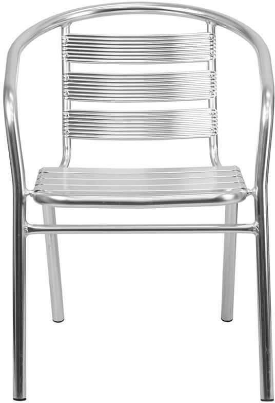 Flash Furniture TLH-1-GG Heavy Duty Aluminum Commercial Indoor-Outdoor Restaurant Stack Chair with Triple Slat Back