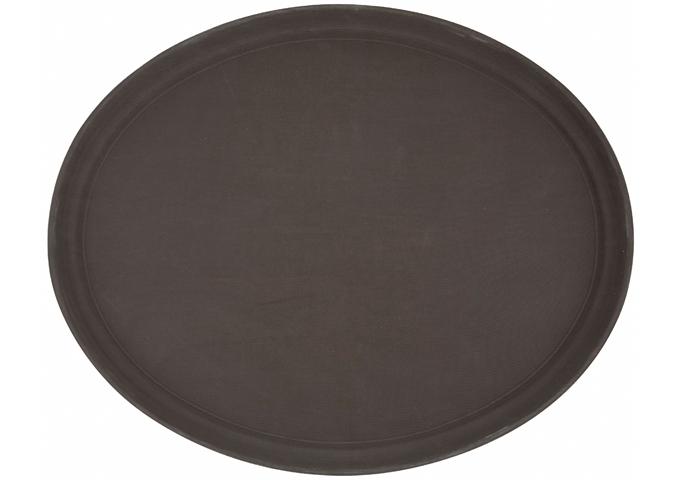 Winco Oval Easy-Hold Rubber-Lined Tray