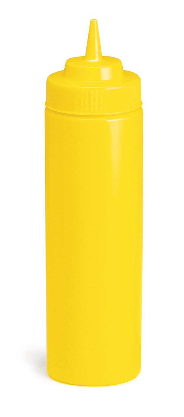 Tablecraft 12463M 24 Oz Yellow Wide Mouth Squeeze Dispenser
