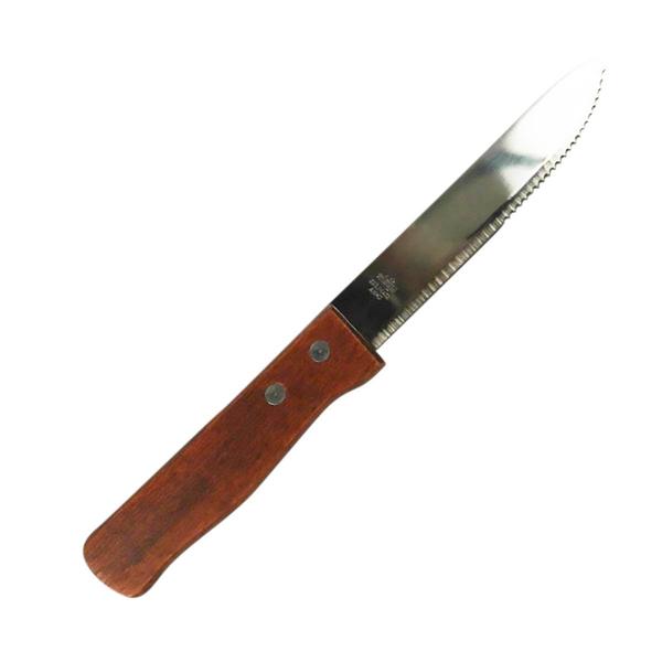 Update BB-15 5" Steak Knife Wood Handle, HD Blade 1 Dz