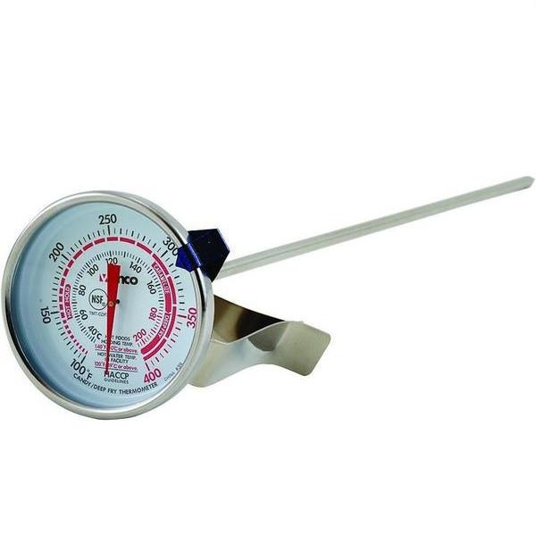 Winco TMT-CDF3 2" Deepfry/Candy Dial Thermometer with 12" Probe