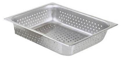 Adcraft PP-200H2 & PP-200H4 SS Perforated Pan Half Size