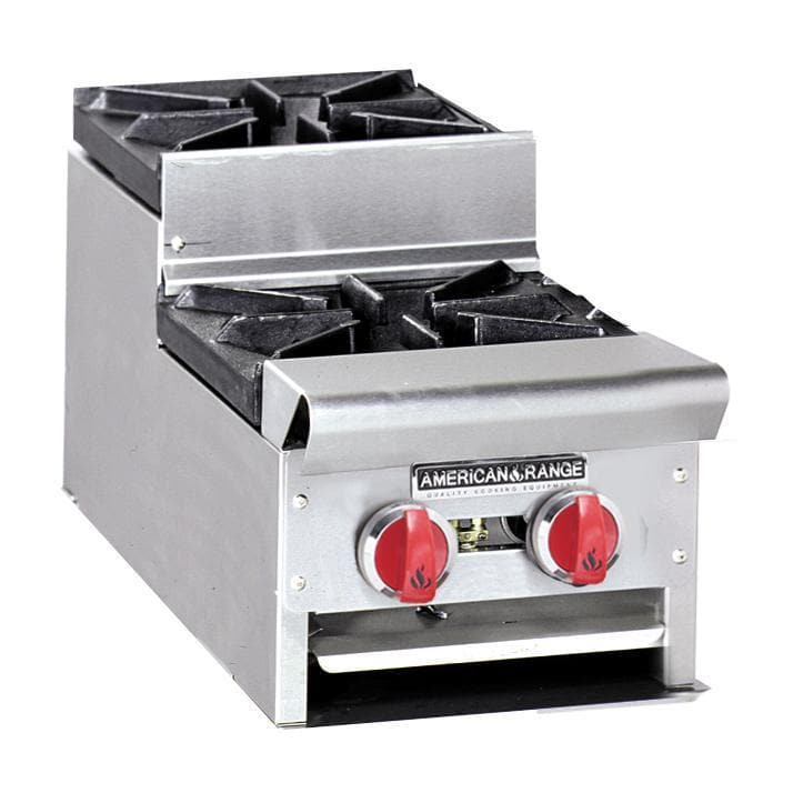 American Range SUHP-12-2 Natural Gas/Propane Step Up 12" Wide 2 Burner Hot Plate