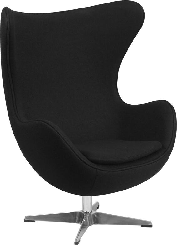 Flash Furniture Wool Fabric Egg Chair With Tilt-Lock Mechanism