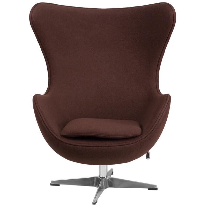 Flash Furniture Wool Fabric Egg Chair With Tilt-Lock Mechanism