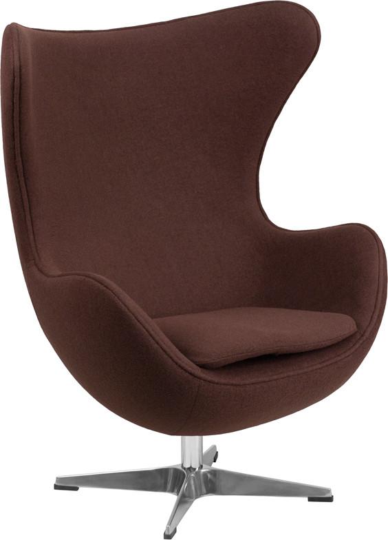 Flash Furniture Wool Fabric Egg Chair With Tilt-Lock Mechanism