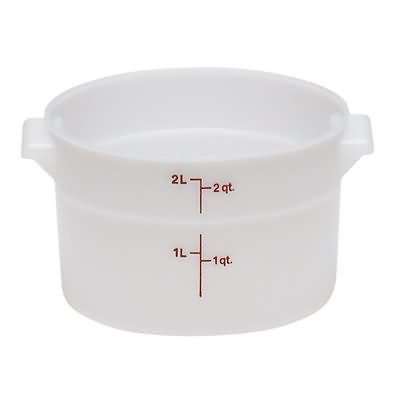 Cambro RFS2 2 Qt Round Container  White Poly