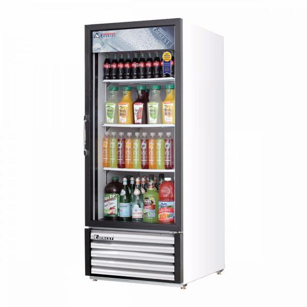Everest EMGR10 24" Single Swing Glass Door Merchandiser Refrigerator