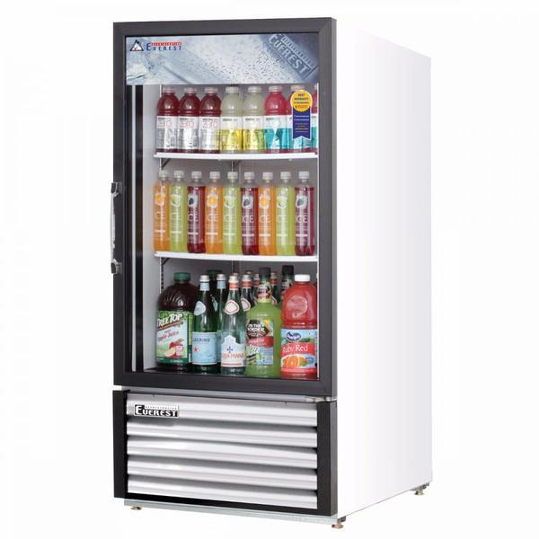 Everest EMGR8 24" Single Swing Glass Door Merchandiser Refrigerator 