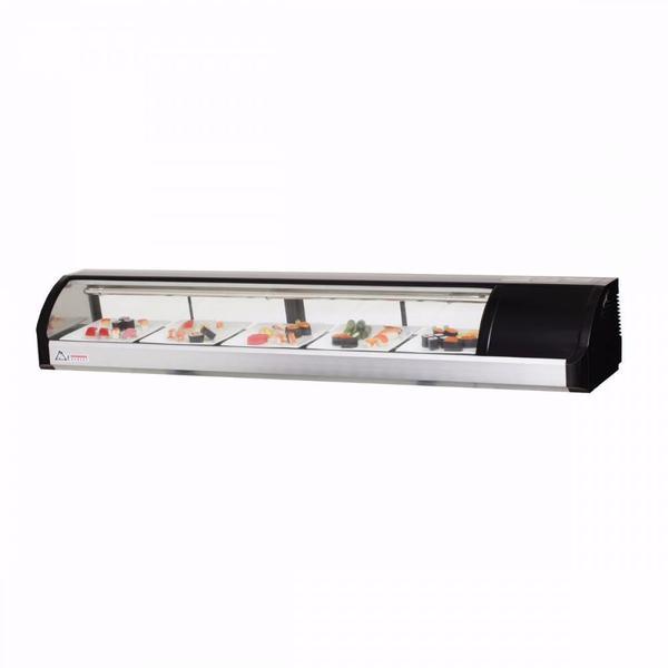 Everest ESC71R 71" Right Compressor Curved Glass Refrigerated Sushi Case