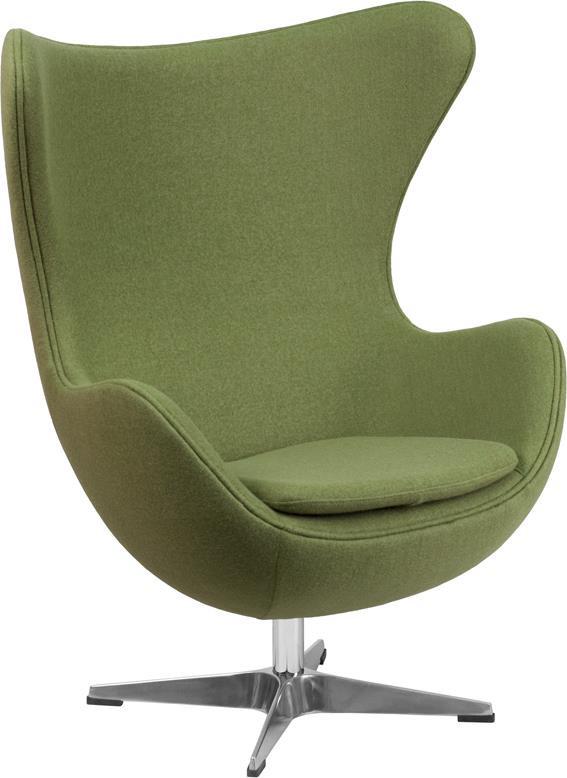 Flash Furniture Wool Fabric Egg Chair With Tilt-Lock Mechanism