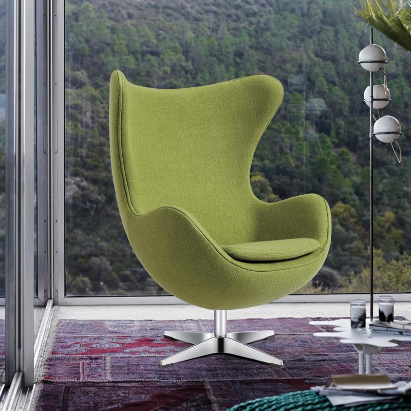 Flash Furniture Wool Fabric Egg Chair With Tilt-Lock Mechanism