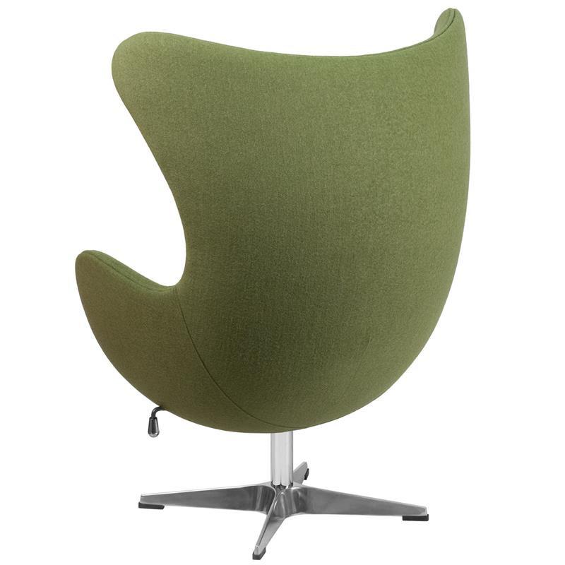 Flash Furniture Wool Fabric Egg Chair With Tilt-Lock Mechanism