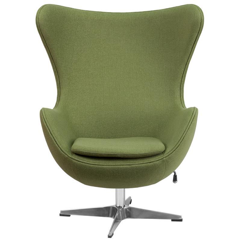 Flash Furniture Wool Fabric Egg Chair With Tilt-Lock Mechanism