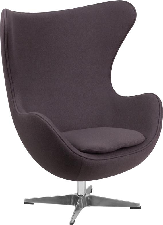 Flash Furniture Wool Fabric Egg Chair With Tilt-Lock Mechanism