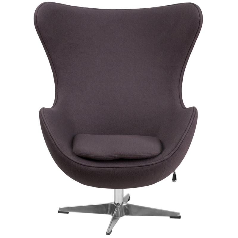 Flash Furniture Wool Fabric Egg Chair With Tilt-Lock Mechanism