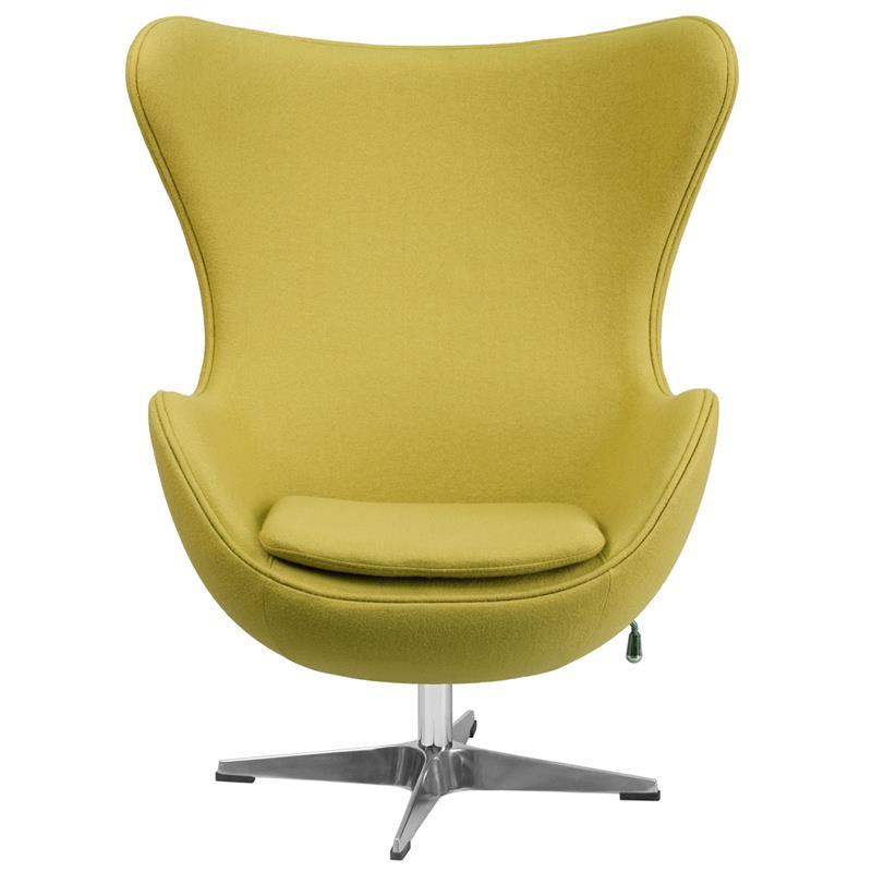 Flash Furniture Wool Fabric Egg Chair With Tilt-Lock Mechanism