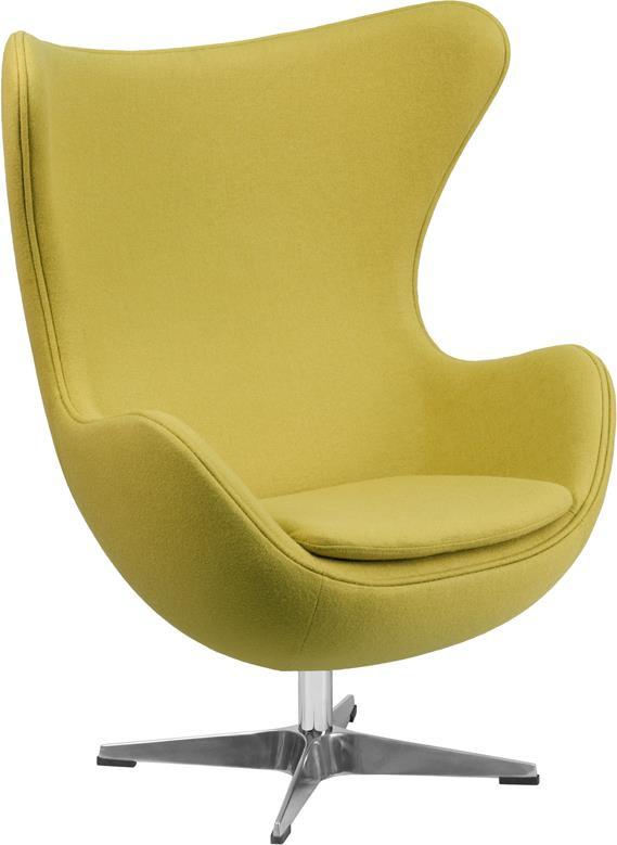 Flash Furniture Wool Fabric Egg Chair With Tilt-Lock Mechanism