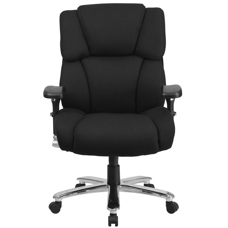 Flash Furniture GO-2149-GG Hercules Series Big & Tall, Black Fabric Executive Swivel Chair with Lumbar Knob