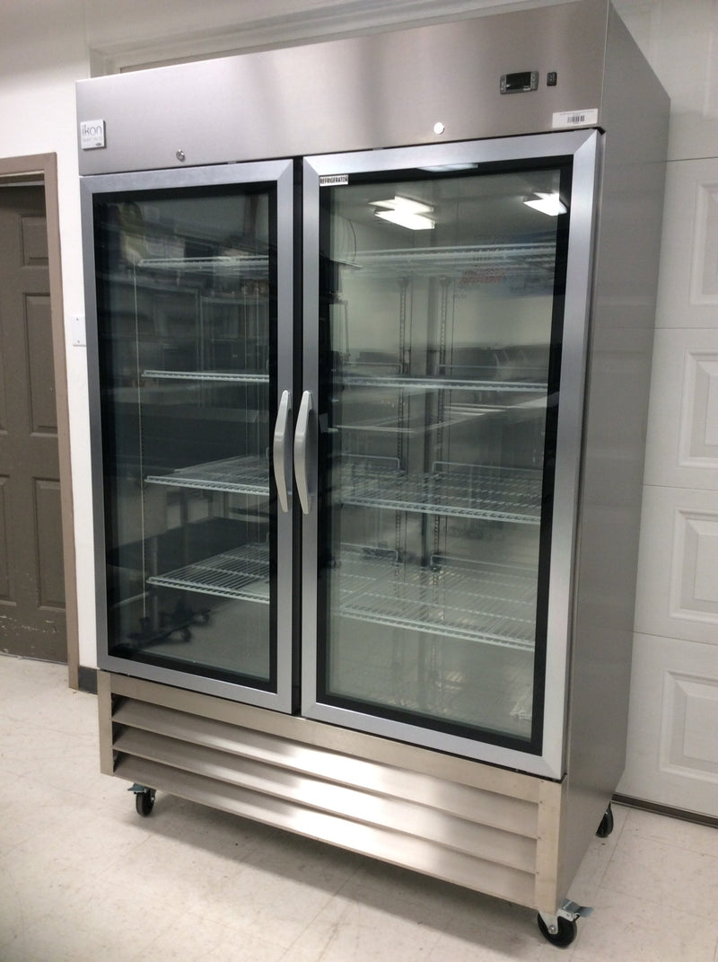 Ikon IB54RG Double Glass Door Bottom Mount Refrigerator