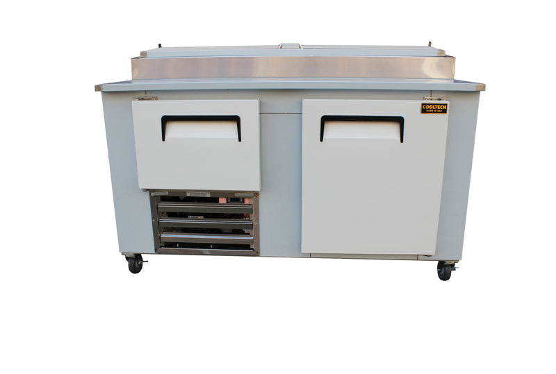 Cooltech 1-1/2 Door Refrigerated Pizza Prep Table 60"