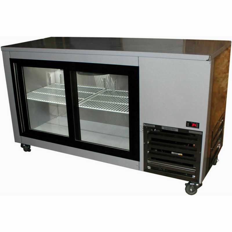 Cooltech Sliding Glass Doors Back Bar Display Cooler 48"