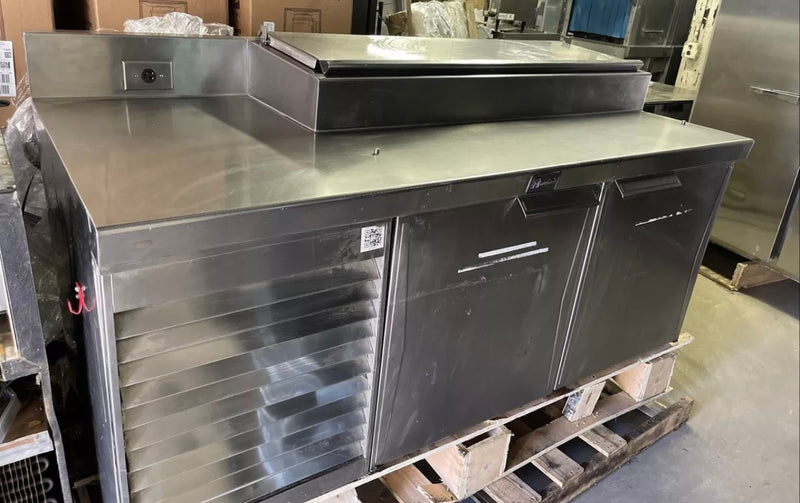 RANDELL 68” USED COMMERCIAL PIZZA PREP TABLE COOLER