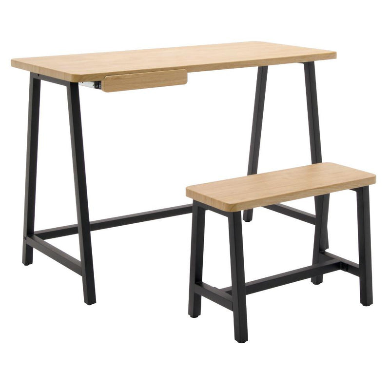 Calico Designs Ashwood Homeroom Desk and Bench - Ashwood / Graphite