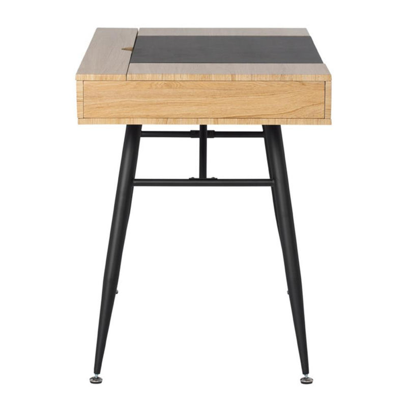 Calico Designs Nook Desk with Multiple Storage Compartments - Graphite/Ashwood