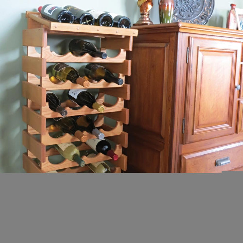 Wooden Mallet 24 Bottle Dakota Wine Rack Mahogany