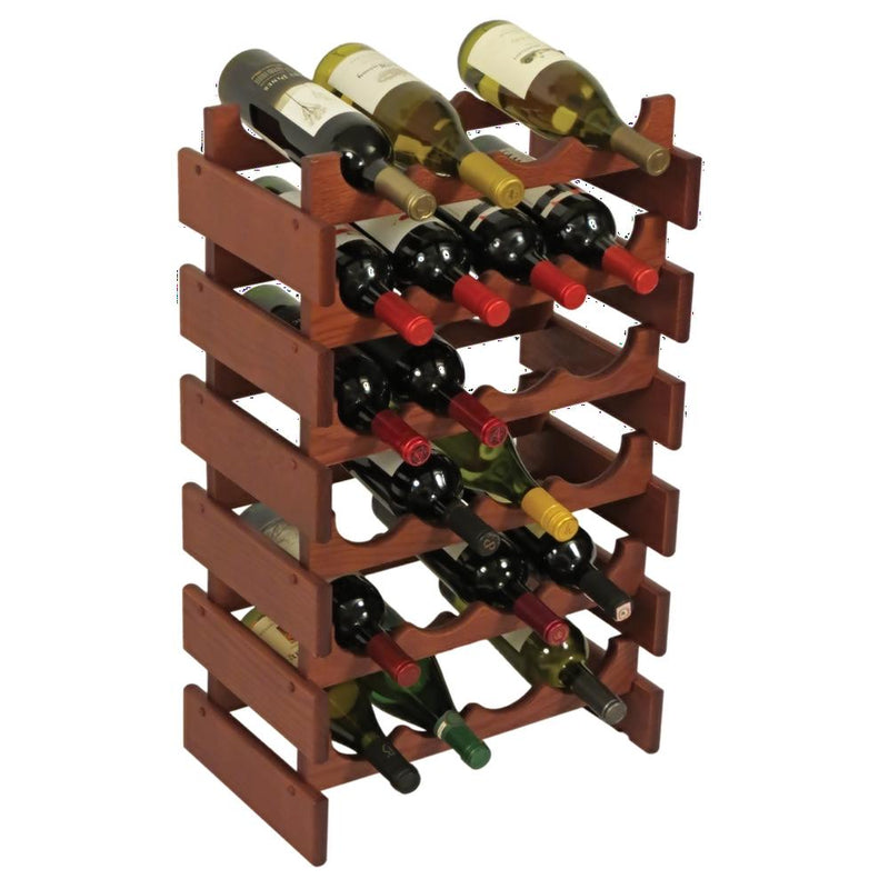 Wooden Mallet 24 Bottle Dakota Wine Rack Mahogany