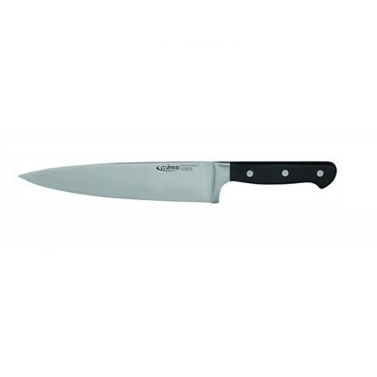 Winco KFP-80 8" Forged Carbon Steel Chef Knife with POM Handle