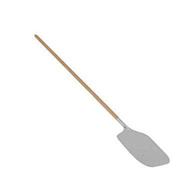 Thunder Group ALWDPP5212 52" X 12" X 14" Aluminum Pizza Peel with Round Wooden Handle