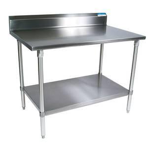 48" x 24"All Stainless Steel Work Table w/ 5" Riser Backsplash