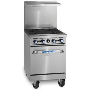 Imperial Range IR-4 24" Restaurant Range with 4 Gas Burners and Standard Oven
