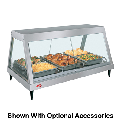 Hatco Glo-Ray® Countertop Heated Glass Display Case 45.5"W Single Shelf Stainless Steel & Aluminum Construction