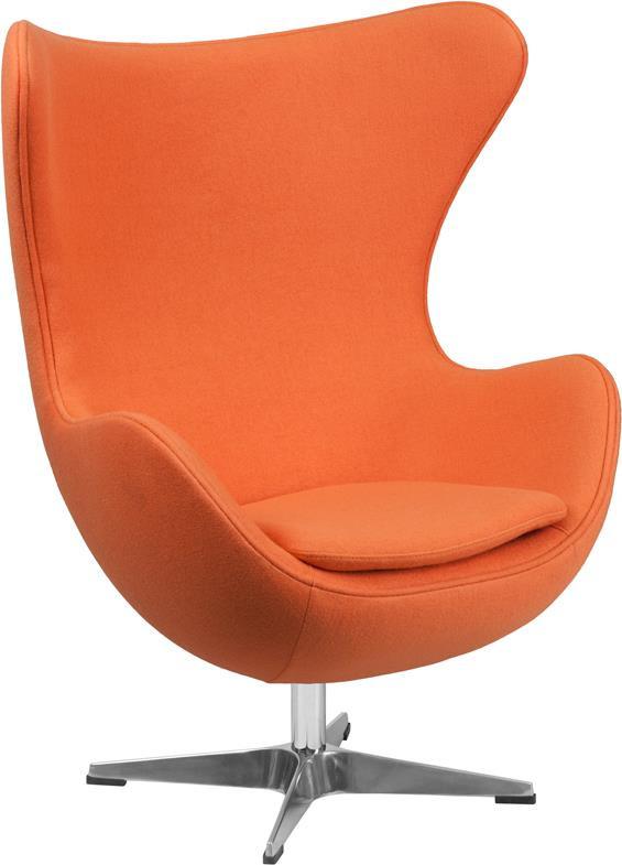 Flash Furniture Wool Fabric Egg Chair With Tilt-Lock Mechanism