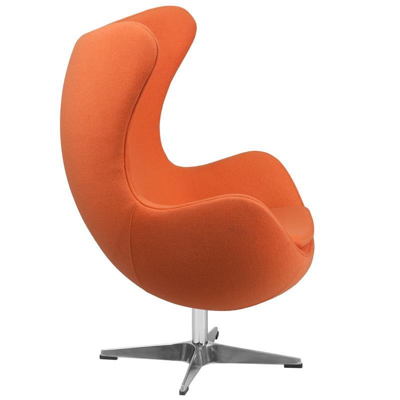 Flash Furniture Wool Fabric Egg Chair With Tilt-Lock Mechanism