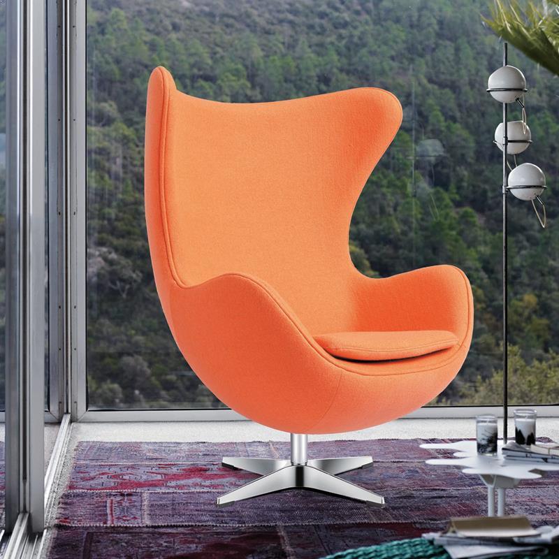 Flash Furniture Wool Fabric Egg Chair With Tilt-Lock Mechanism