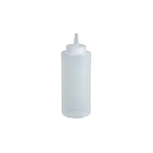 Winco PSB-08C  8 oz. Clear Plastic Squeeze Bottles - 6/Pack