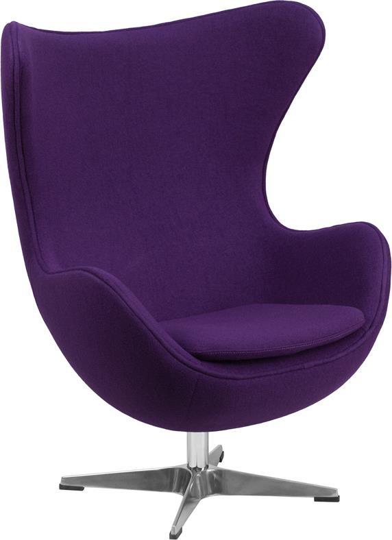 Flash Furniture Wool Fabric Egg Chair With Tilt-Lock Mechanism