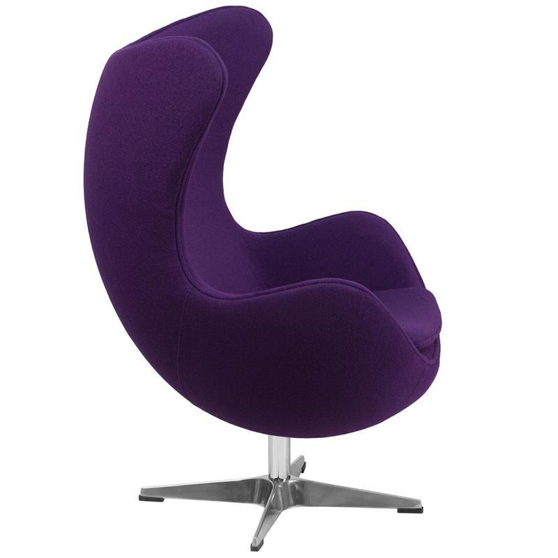 Flash Furniture Wool Fabric Egg Chair With Tilt-Lock Mechanism