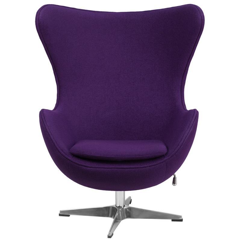 Flash Furniture Wool Fabric Egg Chair With Tilt-Lock Mechanism