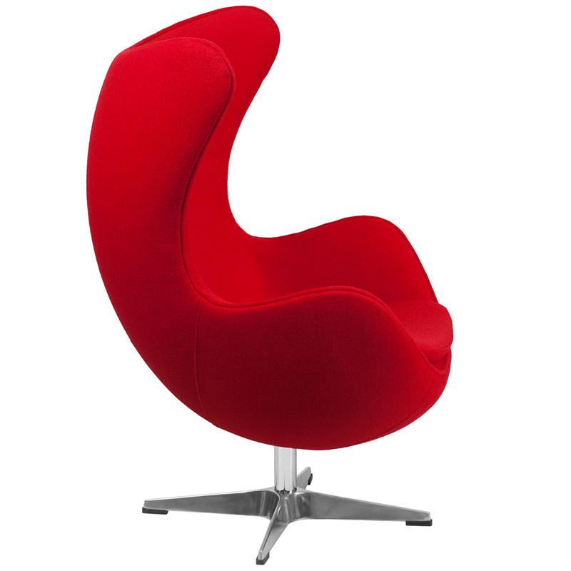 Flash Furniture Wool Fabric Egg Chair With Tilt-Lock Mechanism